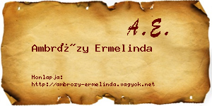 Ambrózy Ermelinda névjegykártya